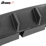 2013-2014 Ford Mustang V6 GT Carbon Fiber Print Rear Bumper Lip V2 PP