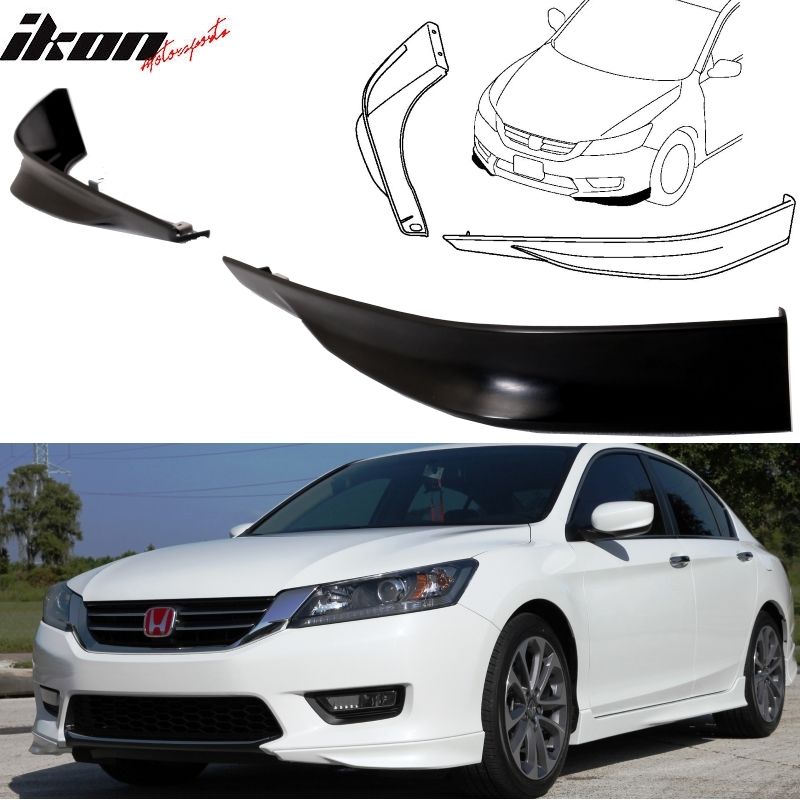 2013-15 Honda Accord HFP Style Unpainted Front + Rear Lip Splitter PP
