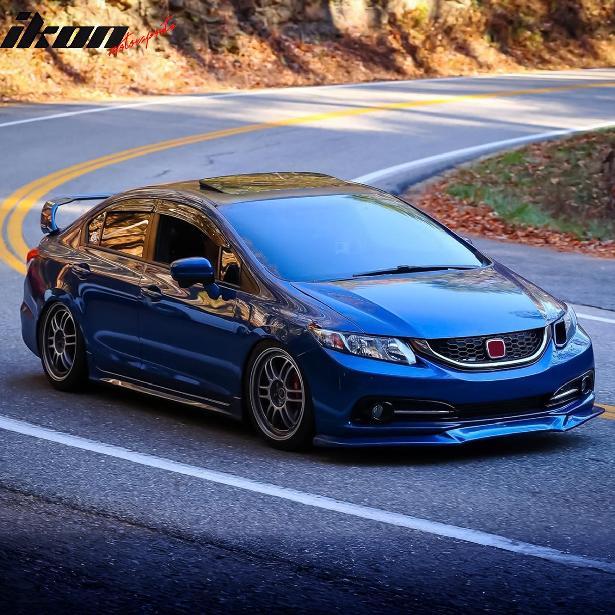2013-2015 Honda Civic USDM Front Lip GT Style Unpainted PU