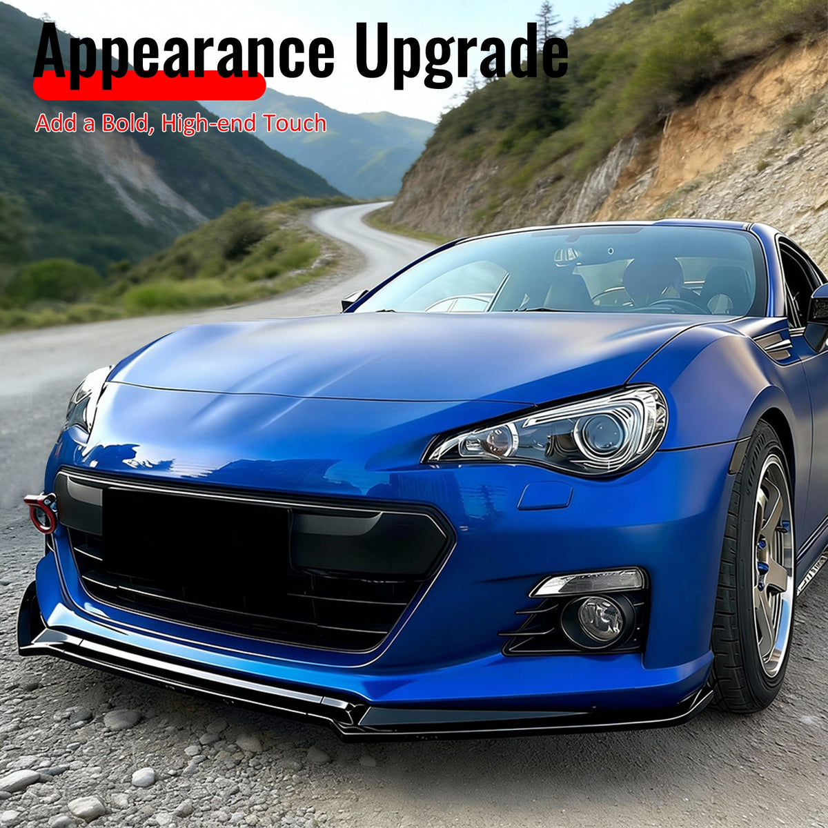 2013-2016 Subaru BRZ CS Style Gloss Black Front Bumper Lip Spoiler PP