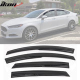 2013-2018 Ford Fusion Mugen Style Smoke Tinted Window Visors Acrylic