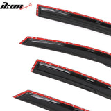 2013-2018 Ford Fusion Mugen Style Smoke Tinted Window Visors Acrylic