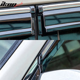 2013-2018 Nissan Altima Polycarbonate Window Visors W/ Chrome Trim 4PC