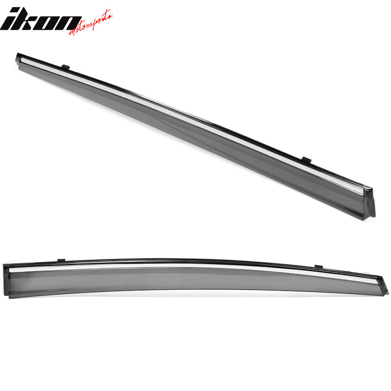 2013-2018 Nissan Altima Polycarbonate Window Visors W/ Chrome Trim 4PC