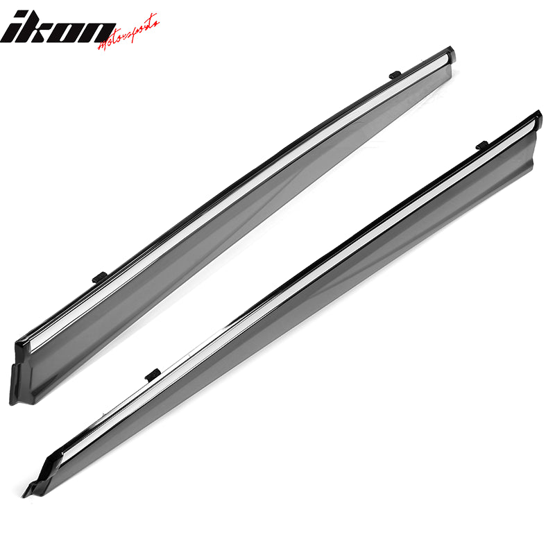 2013-2018 Nissan Altima Polycarbonate Window Visors W/ Chrome Trim 4PC