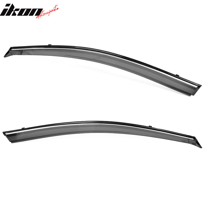 2013-2018 Nissan Altima Polycarbonate Window Visors W/ Chrome Trim 4PC