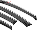 2013-2018 Nissan Altima Polycarbonate Window Visors W/ Chrome Trim 4PC