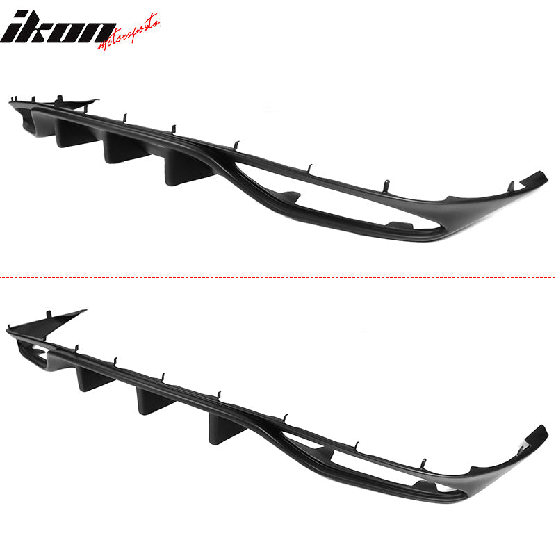 Rear Bumper Lip Diffuser for Lexus GS Series 2013-2020 3 Fins Unpainted PP