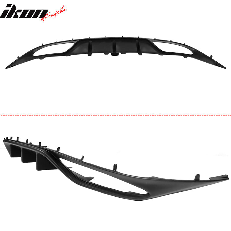 Rear Bumper Lip Diffuser for Lexus GS Series 2013-2020 3 Fins Unpainted PP