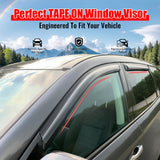 2013-2020 Nissan Pathfinder Window Visors Smoke Acrylic Side Door Wind Rain Sun Deflectors Guard 4PCS Set