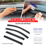 2013-2020 Nissan Pathfinder Window Visors Smoke Acrylic Side Door Wind Rain Sun Deflectors Guard 4PCS Set