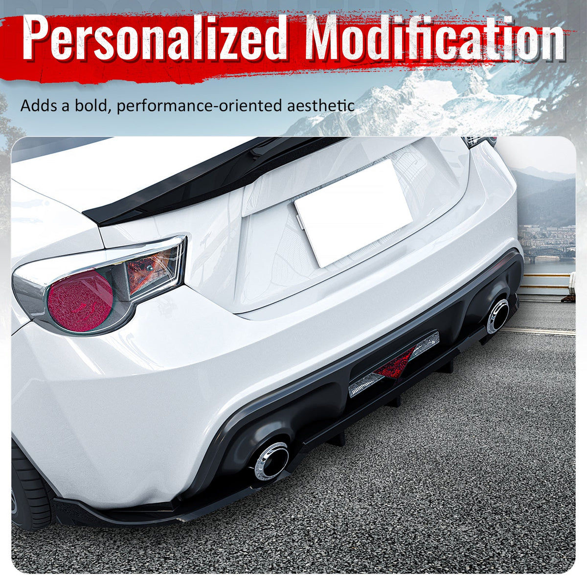 Rear Diffuser for Scion FRS/Subaru BRZ/Toyota 86 2013-2020 Gloss Black PP