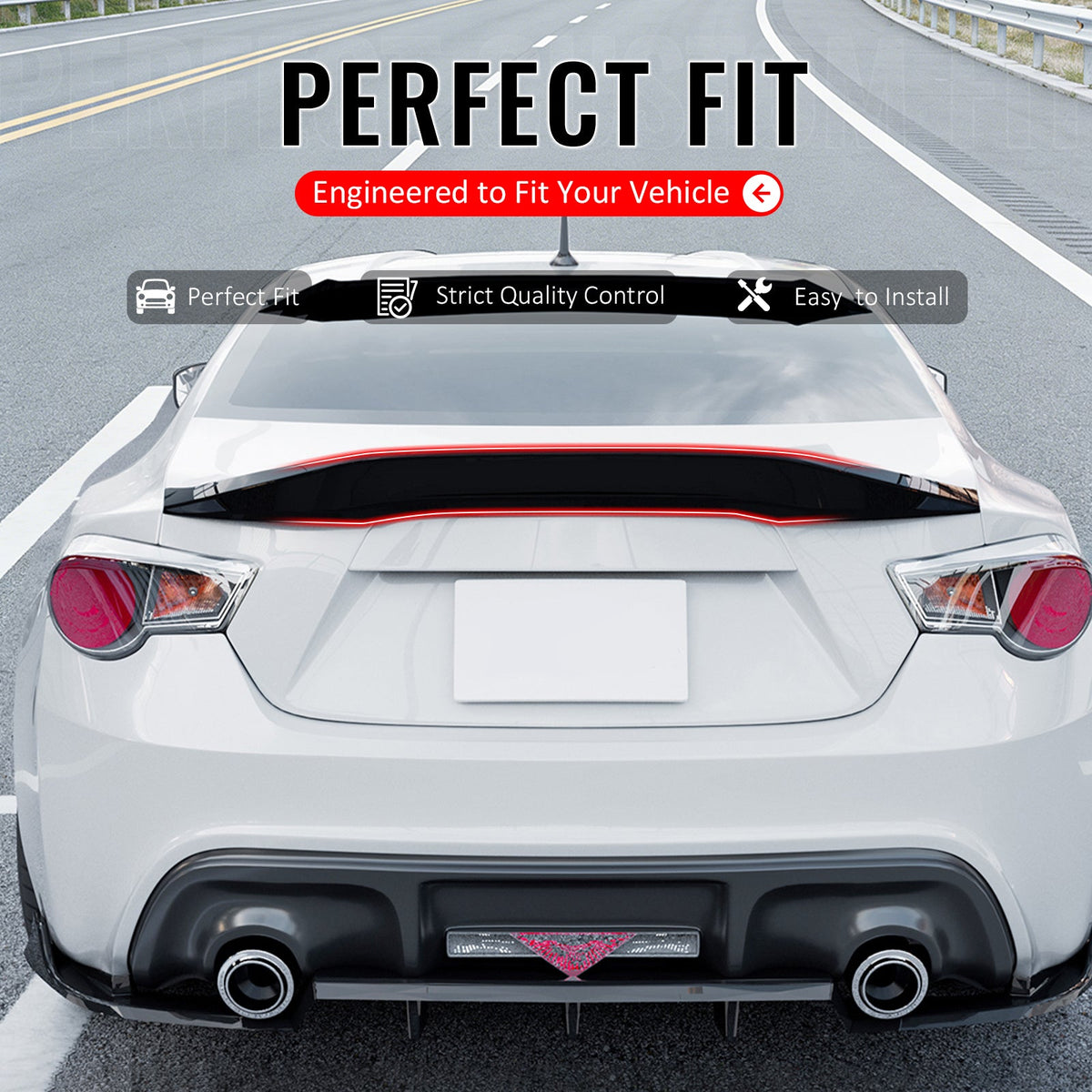 Trunk Spoiler for BRZ FR-S TY86 2013-2020 Duckbill Style Gloss Black ABS