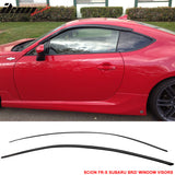 2013-2020 Subaru BRZ Toyota 86 Smoke Tinted Window Visor Acrylic 2PCS