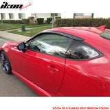 2013-2020 Subaru BRZ Toyota 86 Smoke Tinted Window Visor Acrylic 2PCS