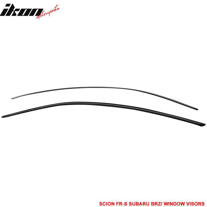 2013-2020 Subaru BRZ Toyota 86 Smoke Tinted Window Visor Acrylic 2PCS