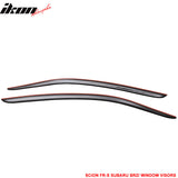 2013-2020 Subaru BRZ Toyota 86 Smoke Tinted Window Visor Acrylic 2PCS
