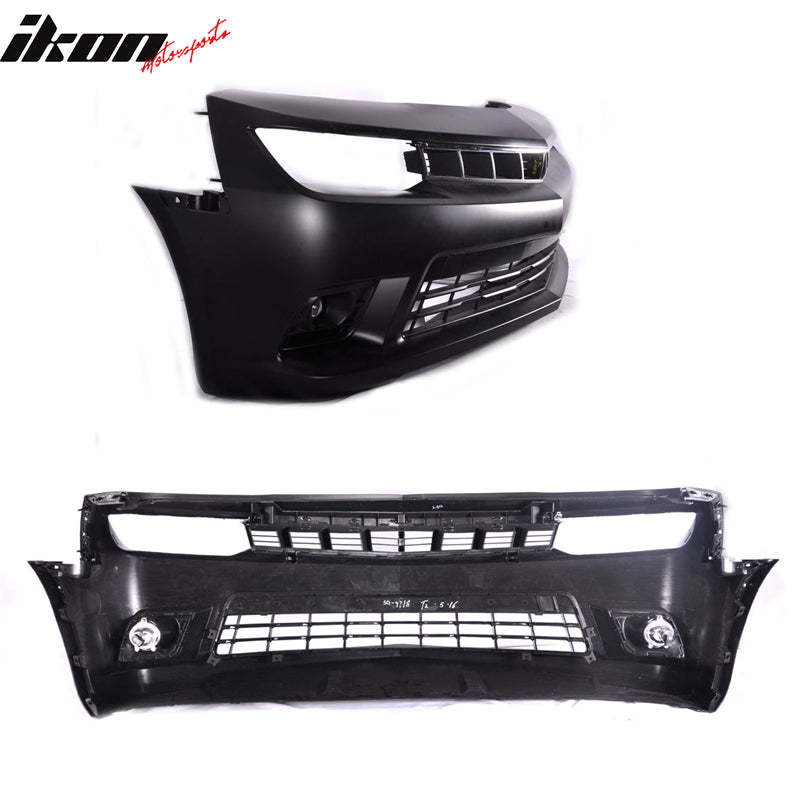 Fits 14-15 Camaro SS Front Bumper w/ Foglights + CCFL Halo Headlights