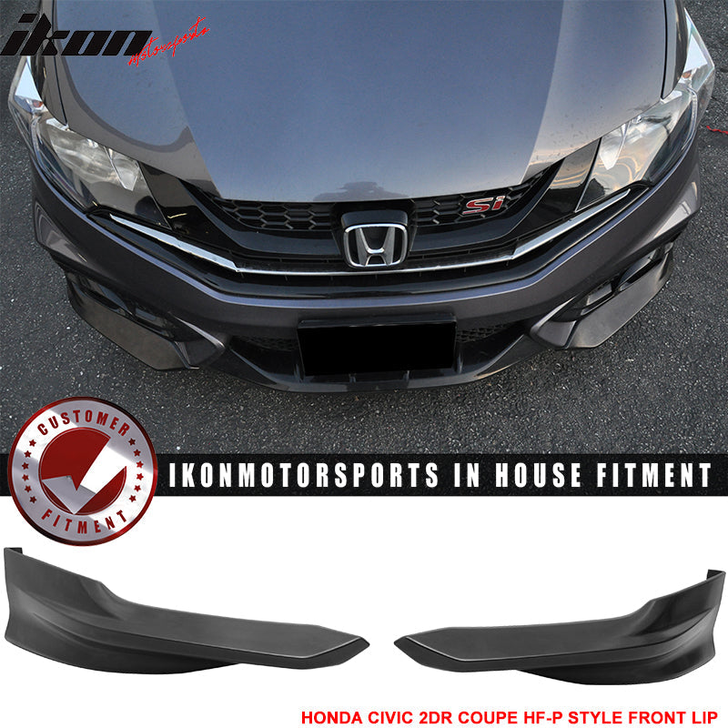 2014-2015 Honda Civic 2DR Coupe HF-P Front Bumper Lip + Side Skirts PU