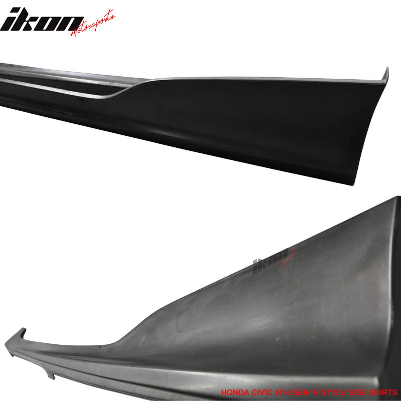 2014-2015 Honda Civic 2DR Coupe HF-P Front Bumper Lip + Side Skirts PU