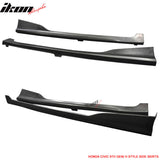 2014-2015 Honda Civic 2DR Coupe HF-P Front Bumper Lip + Side Skirts PU