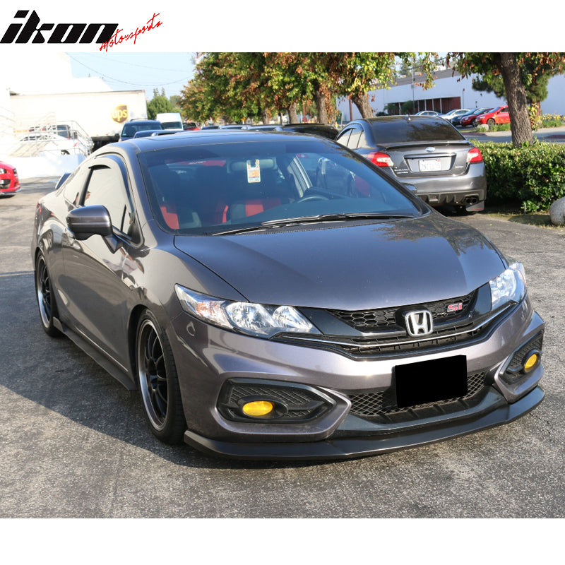 2014-15 Honda Civic Painted Crystal Black Pearl NH731P Front Splitter
