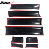 2014-2015 Toyota Tundra Black Side Body Molding Cladding Panel Kit ABS