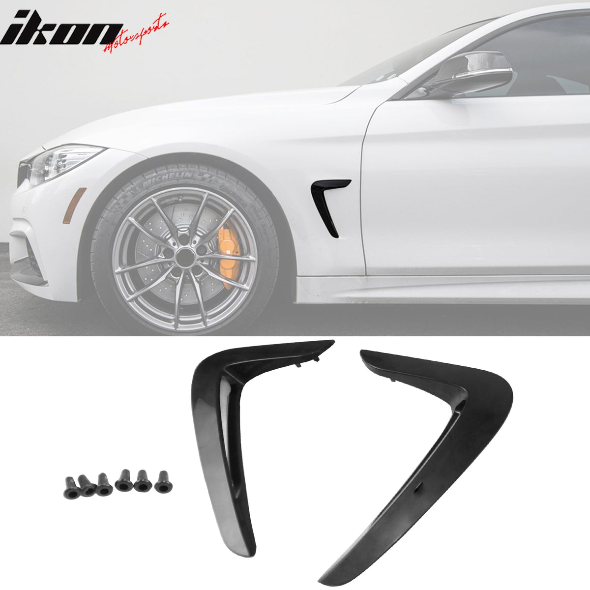 Side Fender Air Flow Vent for BMW 4-Series F32 F33 F36 2014-2016 Unpainted