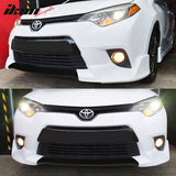 2014-2016 Toyota Corolla Sport Unpainted Black Front Bumper Lip PU 3PC