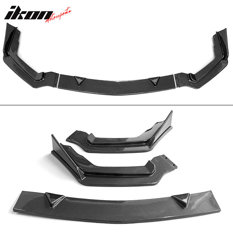 2014-2017 Infiniti Q50 Sport Model Only CF Print 3PC Front Bumper Lip