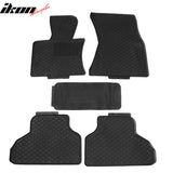 Car Floor Mat for 2014-18 BMW F15 X5 Black Latex Front Second Row 5PC