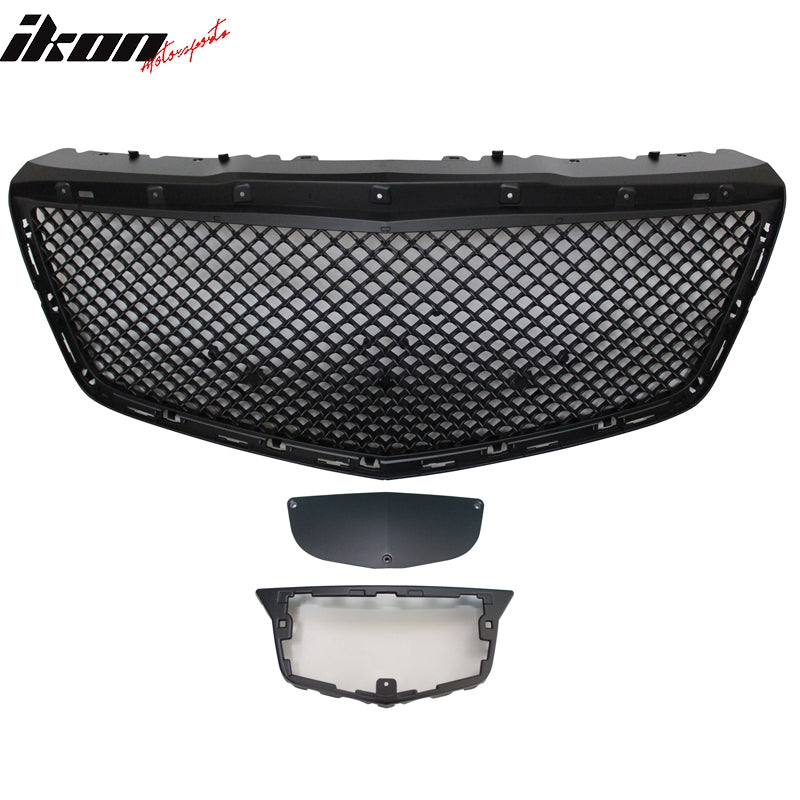 2014-2019 Cadillac CTS B Style Black Front Bumper Hood Grille ABS