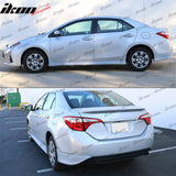 2014-2019 Toyota Corolla Rear Bumper Lip Aprons Unpainted Black PU