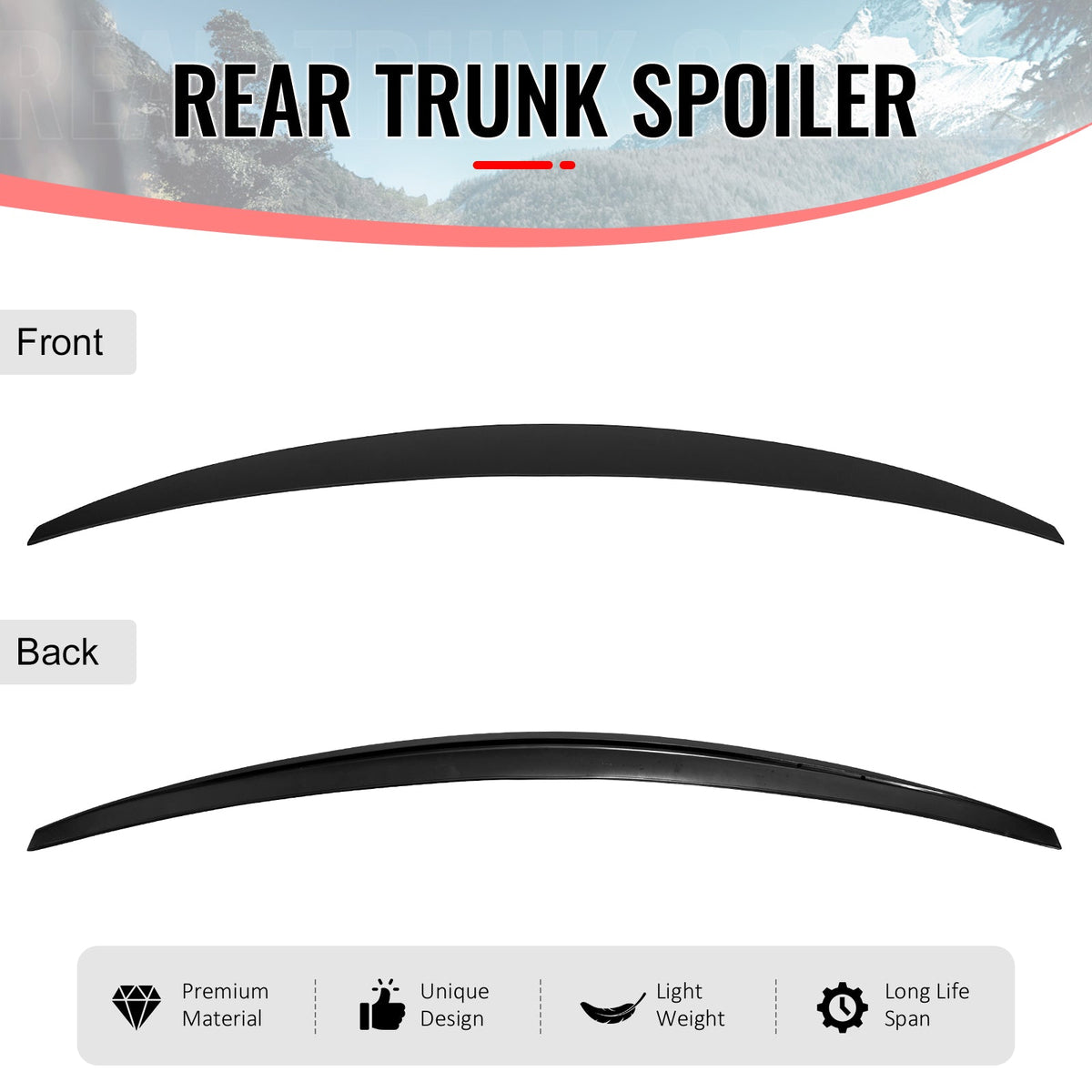 Trunk Spoiler for Benz W222 S-Class Sedan 2014-2020 AMG