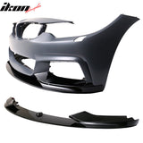 Fits 14-20 BMW F32 F33 F36 4 Series Front Lip Jet Black #668