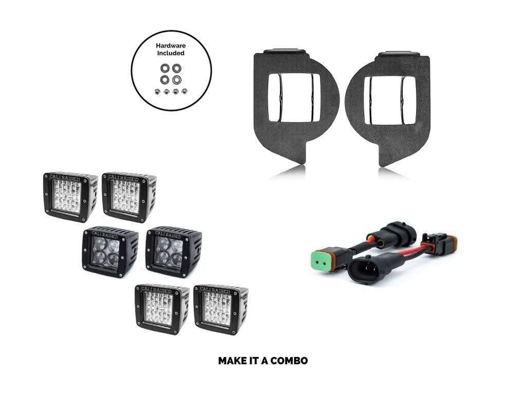 LED Fog Light Pod Replacements Brackets Kit For 2014-2024 Toyota 4Runner