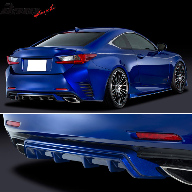 2015-2017 Lexus RC300 350 F-Sport Silkblaze Type Unpainted Diffuser PP