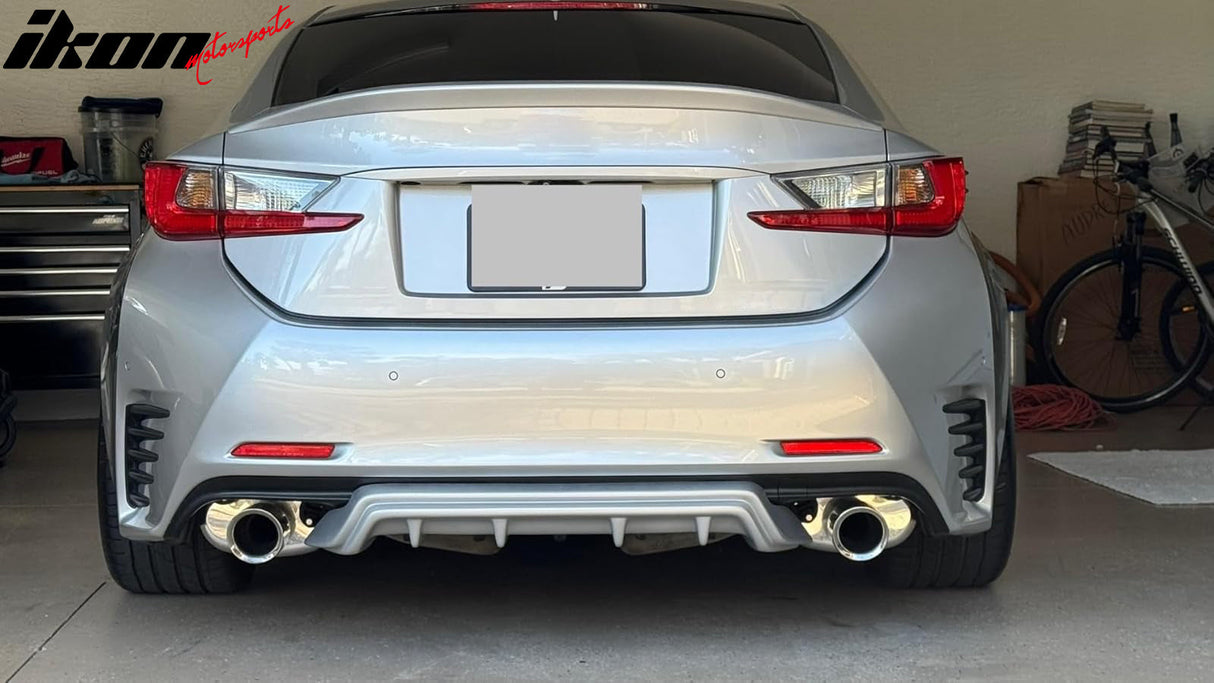 2015-2017 Lexus RC300 350 F-Sport Silkblaze Type Unpainted Diffuser PP