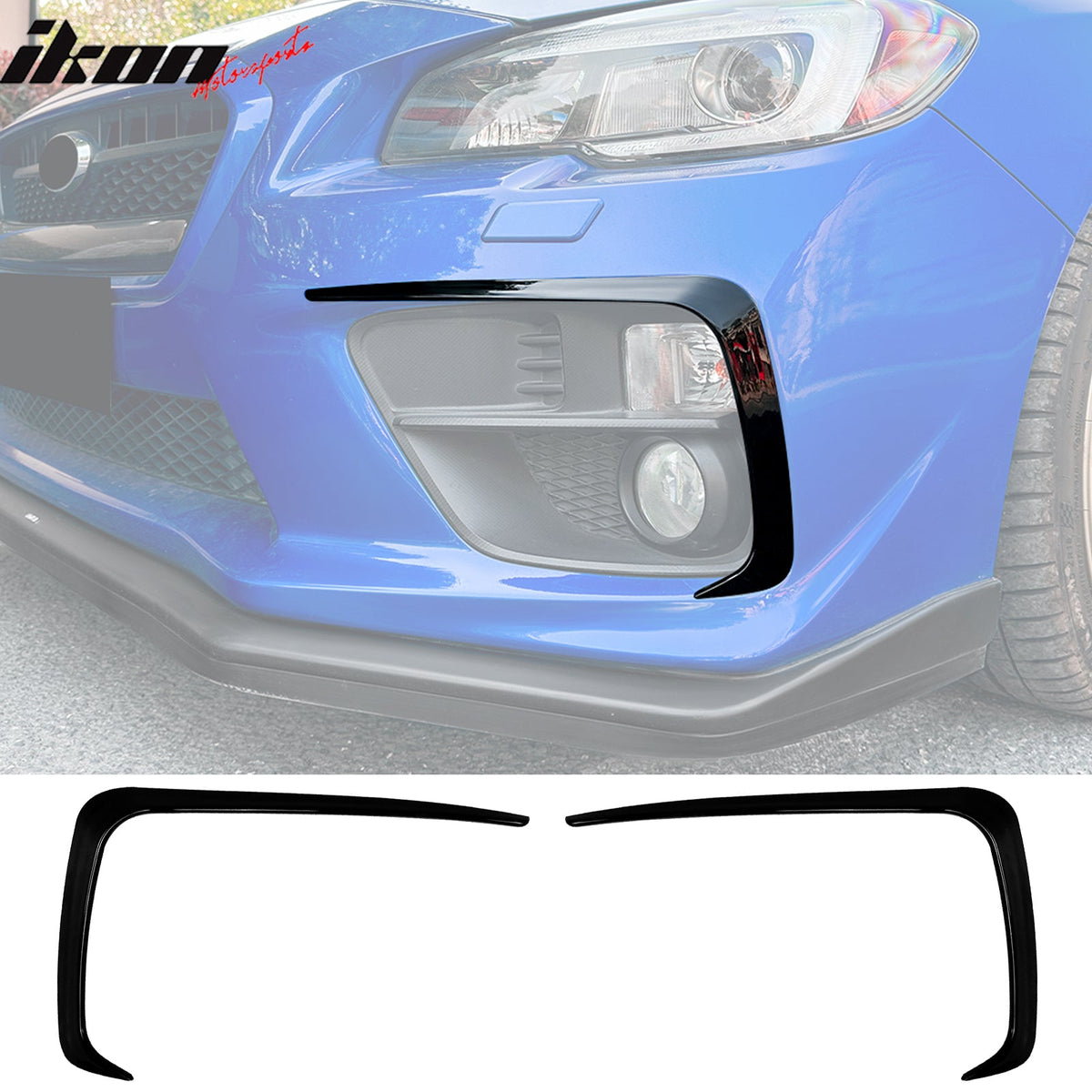 2015-2017 Subaru WRX STI IKON Style Front Side Canards ABS