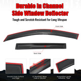 2015-2019 Subaru Outback Window Visors In Channel Sun Rain Guard 4PC