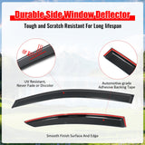 2015-2019 Subaru Legacy Sedan Window Visors Smoke Acrylic Rain Sun Deflectors Side Door Vent Guard 4PCS Set