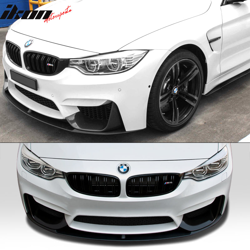 2015-2020 BMW F80 M3 F82 M4 P Style Unpainted PU Front Bumper Lip 3PC