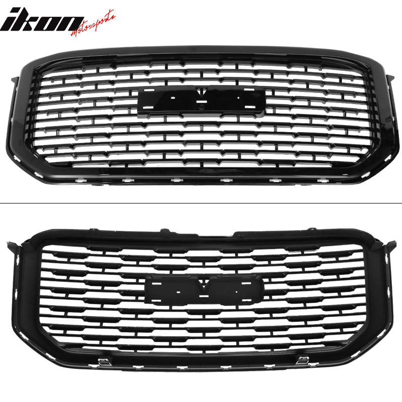 2015-2020 GMC Yukon XL Denali Style Black Front Bumper Grille ABS