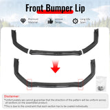 15-17 Subaru WRX STI CS Style Front Bumper Lip Carbon Fiber Print 3PC