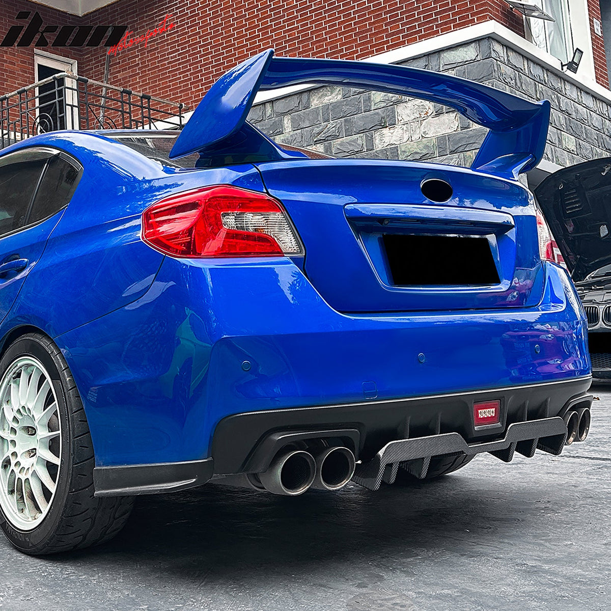 2015-2021 Subaru WRX STI HT Style Rear Diffuser Carbon Fiber Print ABS
