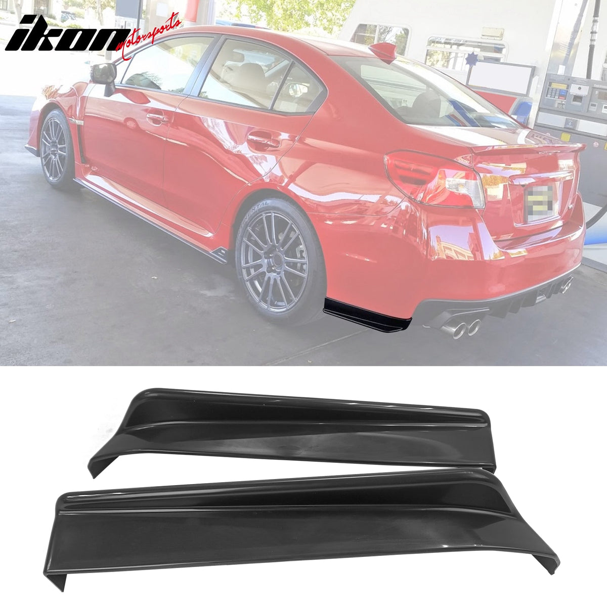 Rear Bumper Lip Apron Spats Splitter for Subaru WRX STI VA1 VA2 2015-2021