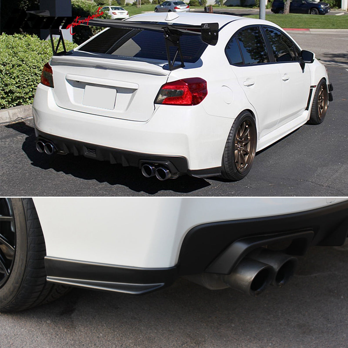 Rear Bumper Lip Apron Spats Splitter for Subaru WRX STI VA1 VA2 2015-2021