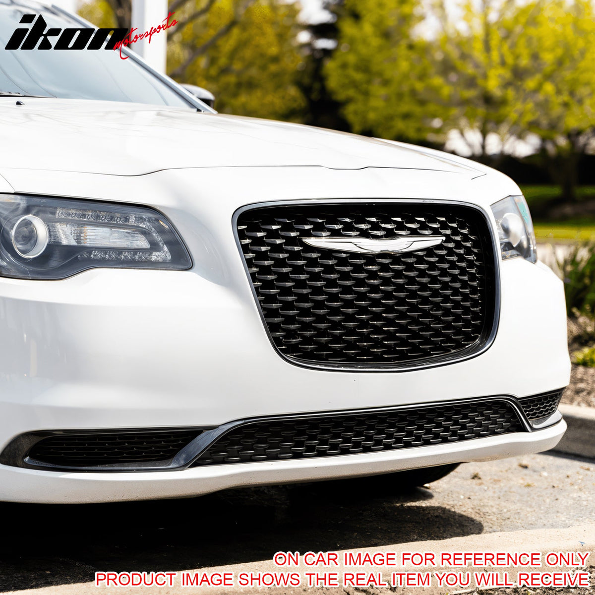 2015-2023 Chrysler 300 Gloss Black ABS Upper Grille + PP Lower Grille