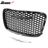 2015-2023 Chrysler 300 Gloss Black ABS Upper Grille + PP Lower Grille