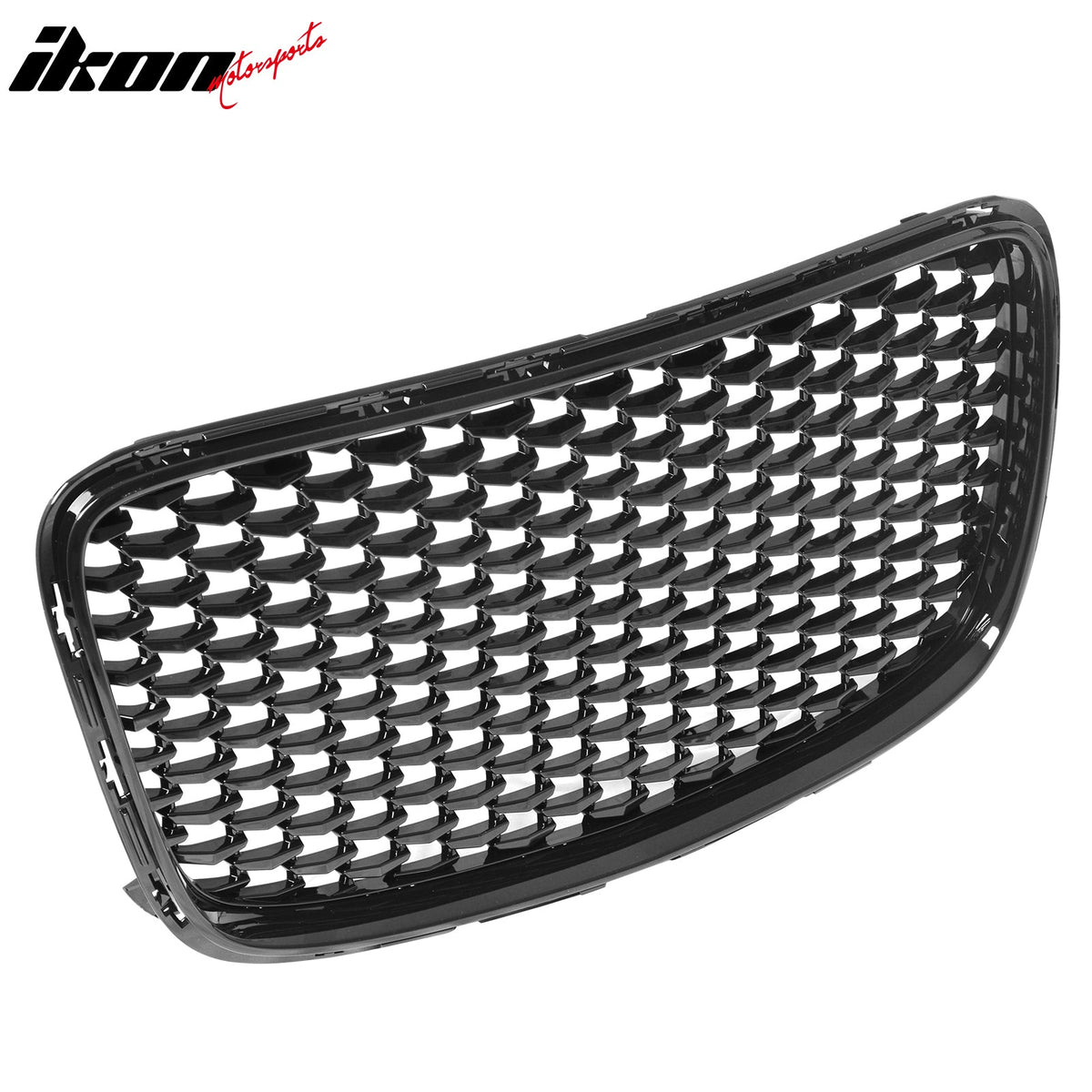 2015-2023 Chrysler 300 Gloss Black ABS Upper Grille + PP Lower Grille